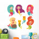 Mermaid Girls Wall Decal Sticker Set