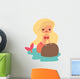 Cute Cartoon Mermaid Girl Wall Decal