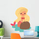 Cute Cartoon Mermaid Girl Wall Decal