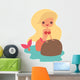 Cute Cartoon Mermaid Girl Wall Decal