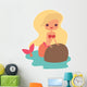 Cute Cartoon Mermaid Girl Wall Decal