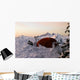 Tent on Mt Rainier at Sunrise Wall Mural