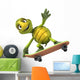 Turtle Skateboard Wall Decal