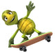 Turtle skateboard Wall Decal