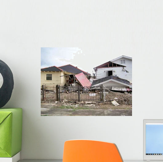 Houses Damaged Hurricane Katrina Wall Decal