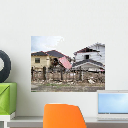 Houses Damaged Hurricane Katrina Wall Decal