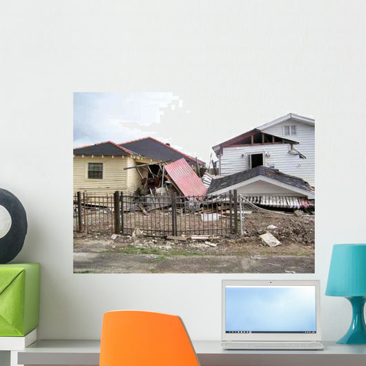 Houses Damaged Hurricane Katrina Wall Decal