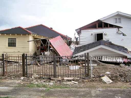 Houses Damaged Hurricane Katrina Wall Decal