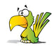 Cartoon Parrot Wall Decal