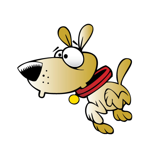 Cartoon Dog Running Wall Decal