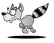 Cartoon Racoon Wall Decal