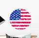 Round flag of USA in retro style Wall Decal