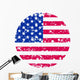 Round flag of USA in retro style Wall Decal