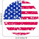 Round flag of USA in retro style Wall Decal