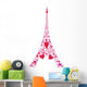 Love in Eiffel tower Wall Decal