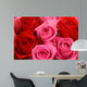 Pink and Red Roses Bouquet Wall Mural