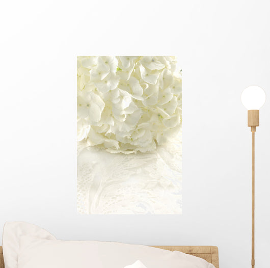 White hydrangea Wall Mural