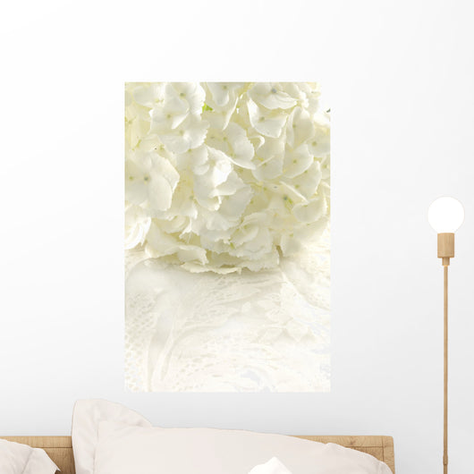 White hydrangea Wall Mural
