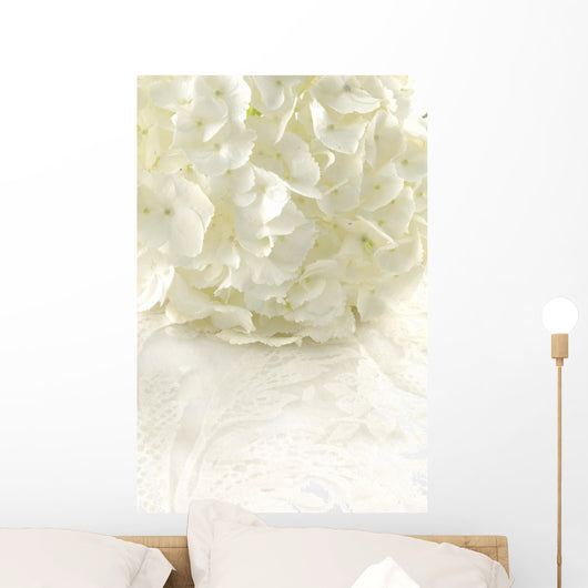 White hydrangea Wall Mural