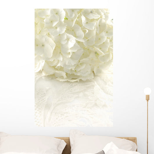 White hydrangea Wall Mural