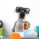 Dog with Glasses Wall Decal