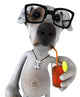Dog with glasses Wall Decal