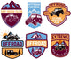 Off-road SUV Car Emblems Wall Decal Sticker Set