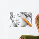 Drawing of girl by graphite pencil Wall Mural