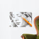 Drawing of girl by graphite pencil Wall Mural