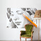 Drawing of girl by graphite pencil Wall Mural