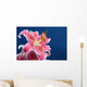 Pink stargazer lily Wall Mural