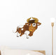 Cartoon Happy Bull Wall Decal