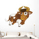 Cartoon Happy Bull Wall Decal