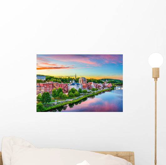 Augusta Maine USA Skyline Late Afternoon Wall Decal