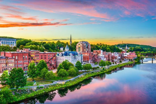 Augusta Maine USA Skyline Late Afternoon Wall Decal