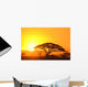 Sunset in the serengeti Wall Mural