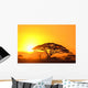 Sunset in the serengeti Wall Mural