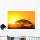 Sunset in the serengeti Wall Mural