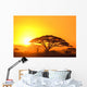 Sunset in the serengeti Wall Mural