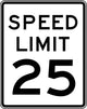 Speed Limit Sign 25 Wall Decal