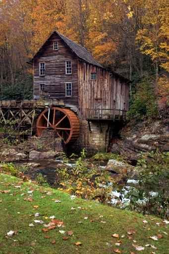 Autumn Grist Mill Wall Decal Design 5