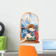 Reading Illustration Castle Window Wall Decal