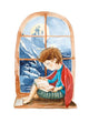 Reading Illustration Castle Window Wall Decal
