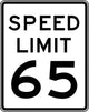 Speed Limit Sign 65 Wall Decal