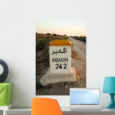 Agadir 242km Wall Mural shown on a wall