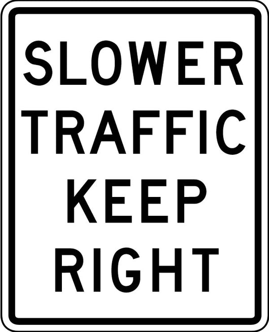 Slower Traffic Keep Right Wall Decal