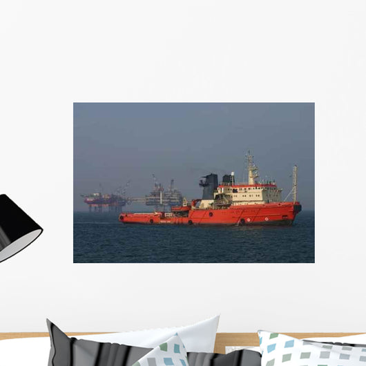 Oil Rigg Support Wall Decal