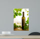 White wine and grapevine on white background Wall Mural