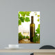 White wine and grapevine on white background Wall Mural