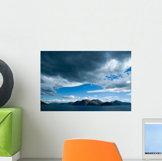 Dark Clouds over Fjord Wall Decal